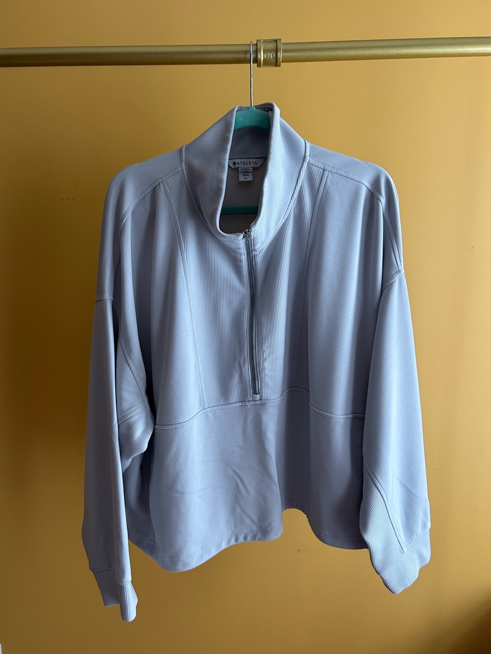 New Athleta purple / gray half zip 3X